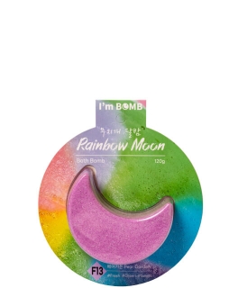 I'M BOMB Bilă efervescentă pentru baie Rainbow Moon Pear Garden, 120 gr