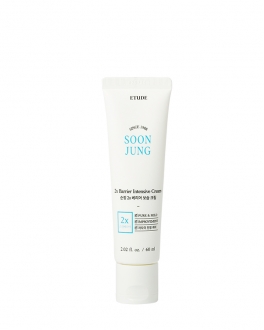 Etude House Интенсивно увлажняющий восстанавливающий крем для чувствительной кожи Soon Jung 2x Barrier Intensive Cream,  60 мл