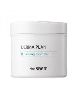 the SAEM Тонизирующие пэды для чувствительной кожи Derma Plan Peeling Toner Pad
