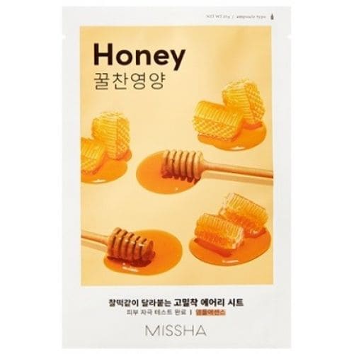 Missha Mască hrănitoare cu extract de miere pentru față Airy Fit Sheet Mask Honey