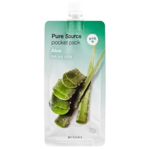 Missha Mască de noapte cu extract de aloe vera pentru față Pure Source Pocket Pack Aloe, 10ml