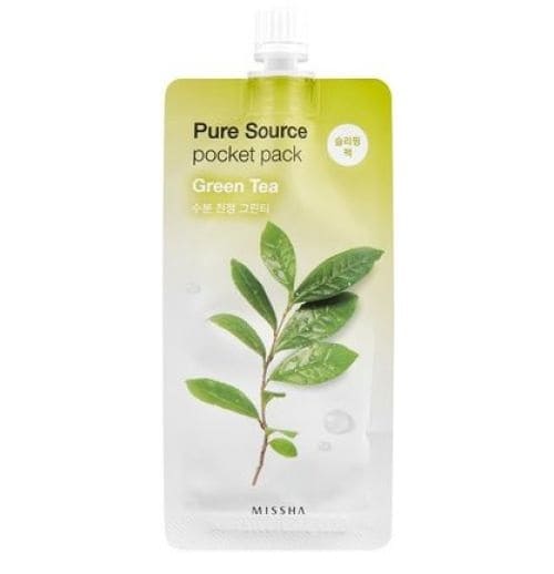Missha Masca de noapte cu extract de ceai verde pu fata Pure Source Pocket Pack Green Tea