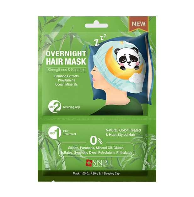 SNP Ночная восстанавливающая маска-шапочка для волос Panda