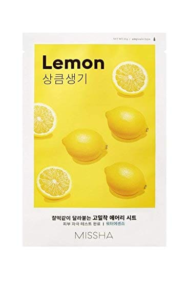 Missha Освежающая тканевая маска с экстрактом лимона Airy Fit Sheet Mask Lemon, 1 шт