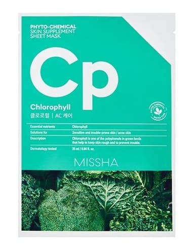 Missha Маска для лица Phytochemical Skin Supplement Chlorophyll AC Care