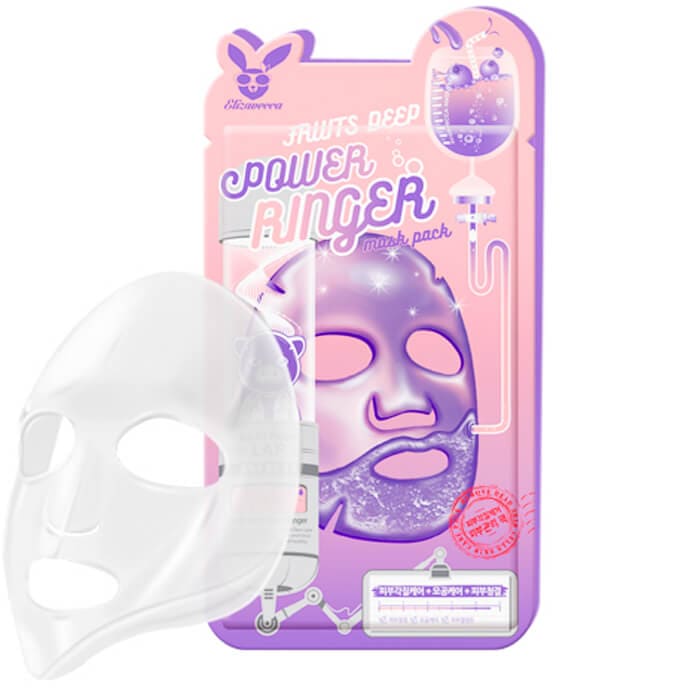 Elizavecca Тонизирующая тканевая маска для лица с фруктовыми экстрактами Fruits Deep Power Ringer Mask Pack