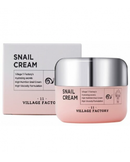 Village 11 Factory Cremă regenerantă cu mucina de melc pentru față Snail Cream, 50 ml