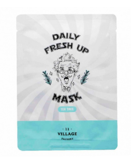 Village 11 Factory Masca din tesatura cu efect de calmare pentru fata Daily Fresh up Mask Tea Tree
