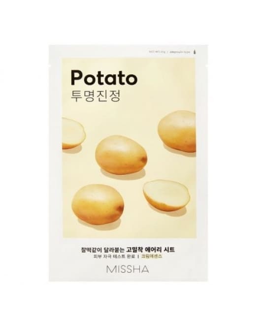 Missha Увлажняющая тканевая маска с экстрактом картофеля для лица Airy Fit Sheet Mask Potato, 1 шт