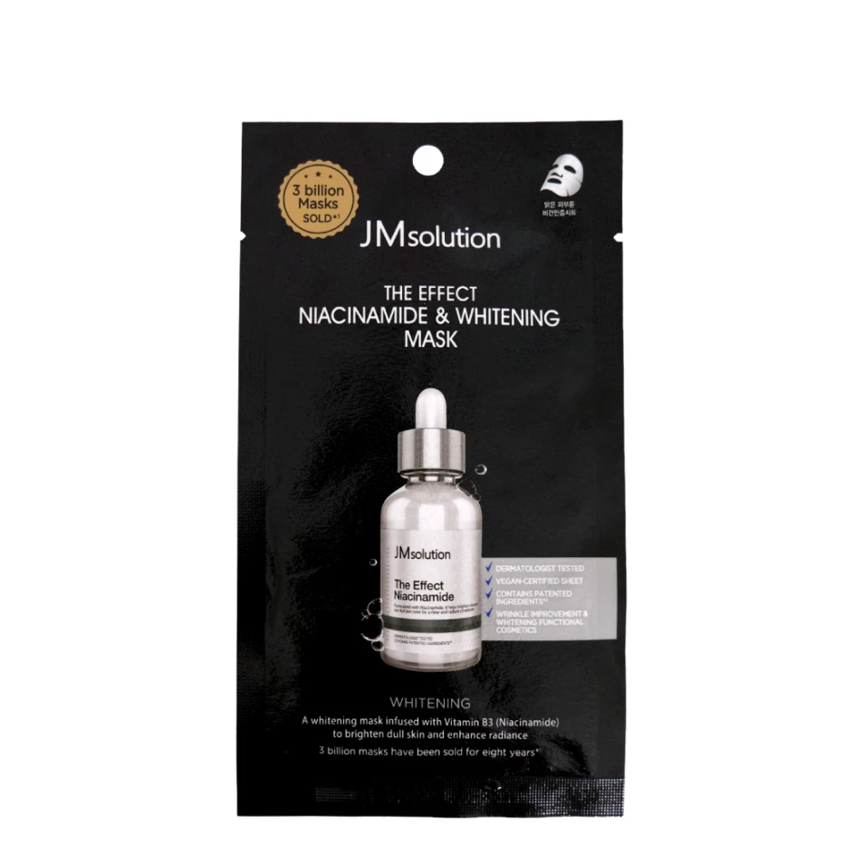 JMsolution Mască iluminatoare din țesătură the Effect Niacinamide and Whitening, 24 ml