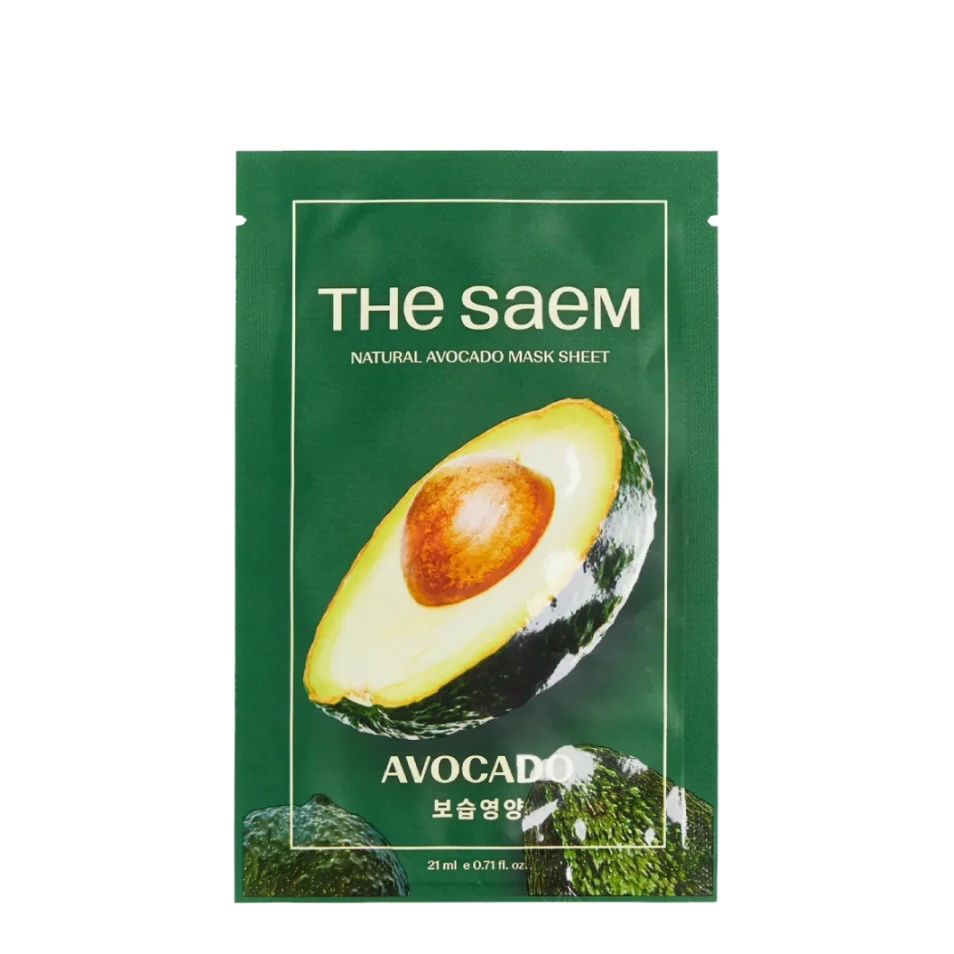the SAEM Mască din țesătură Natural Avocado, 1 buc