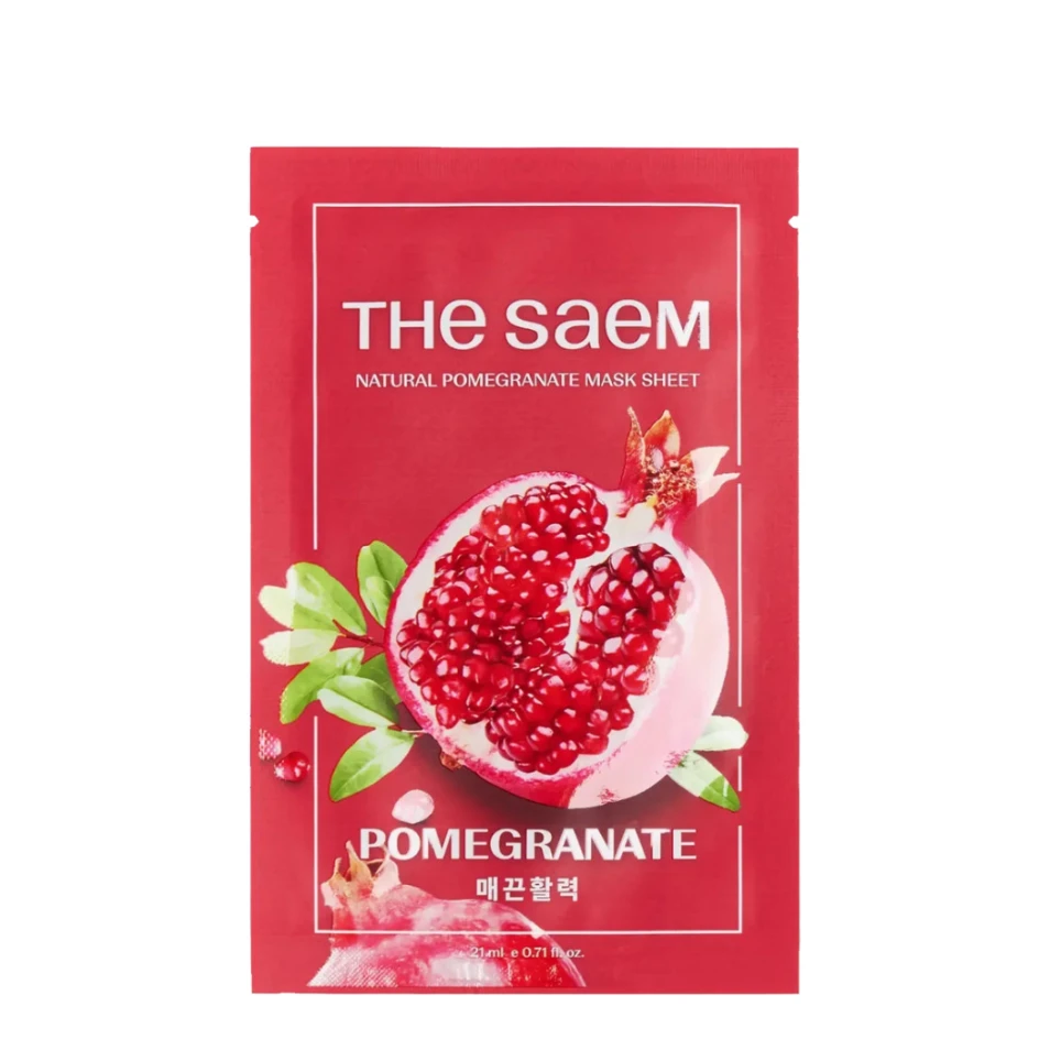 the SAEM Восстанавливающая тканевая маска Natural Pomegranate, 1 шт