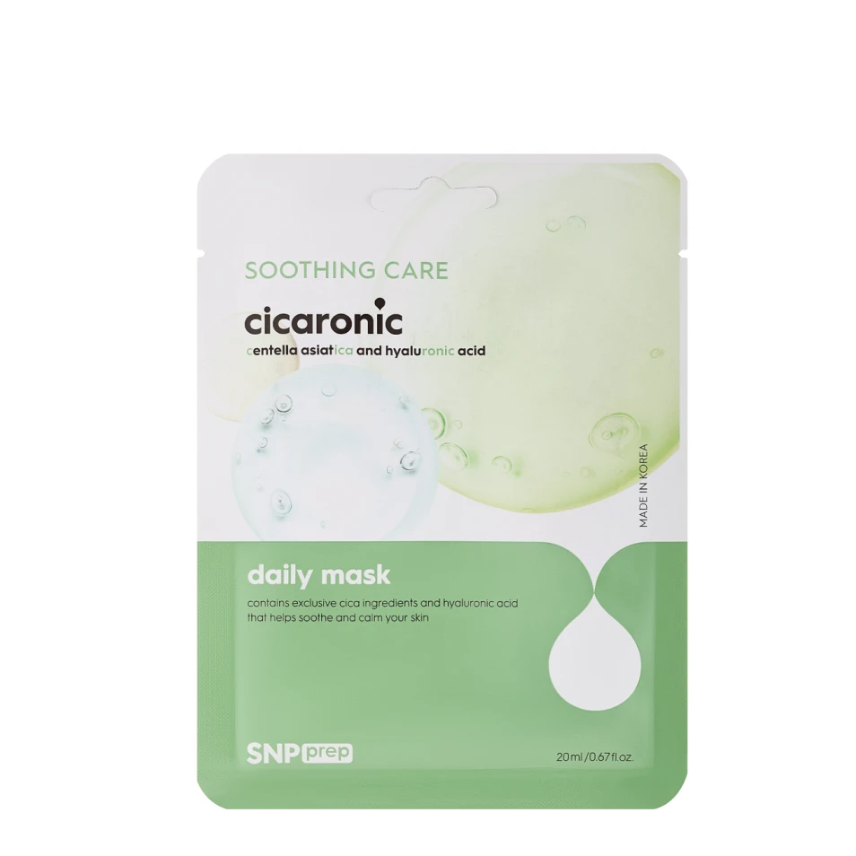 SNP Mască din tesatura calmantă cu extract de Centella Asiatica și acid hialuronic Prep Cicaronic Daily Mask
