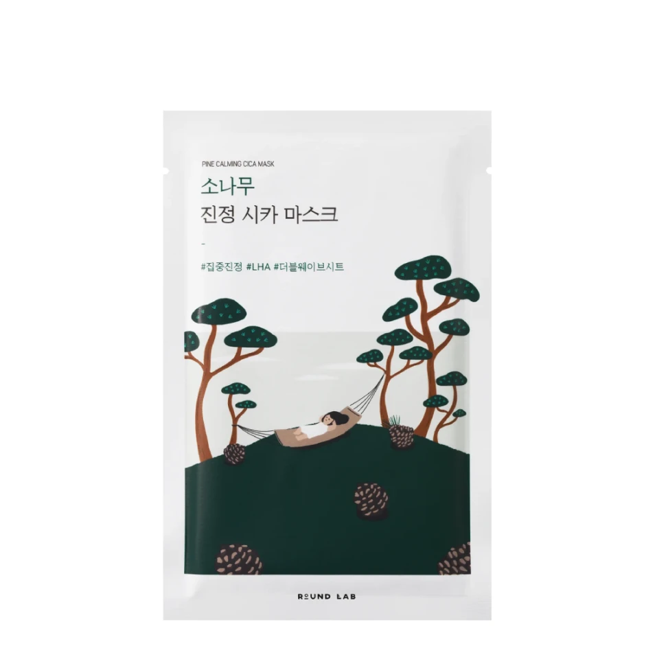 ROUND LAB Mască din țesătură pentru față Pine Calming Cica, 1 buc