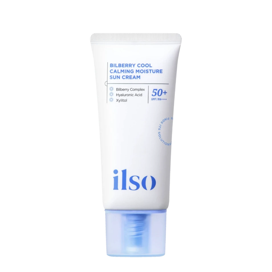 ILSO Cremă cu protecție solară Bilberry Cool Calming Moisture Sun Cream SPF50+ PA++++, 50 ml
