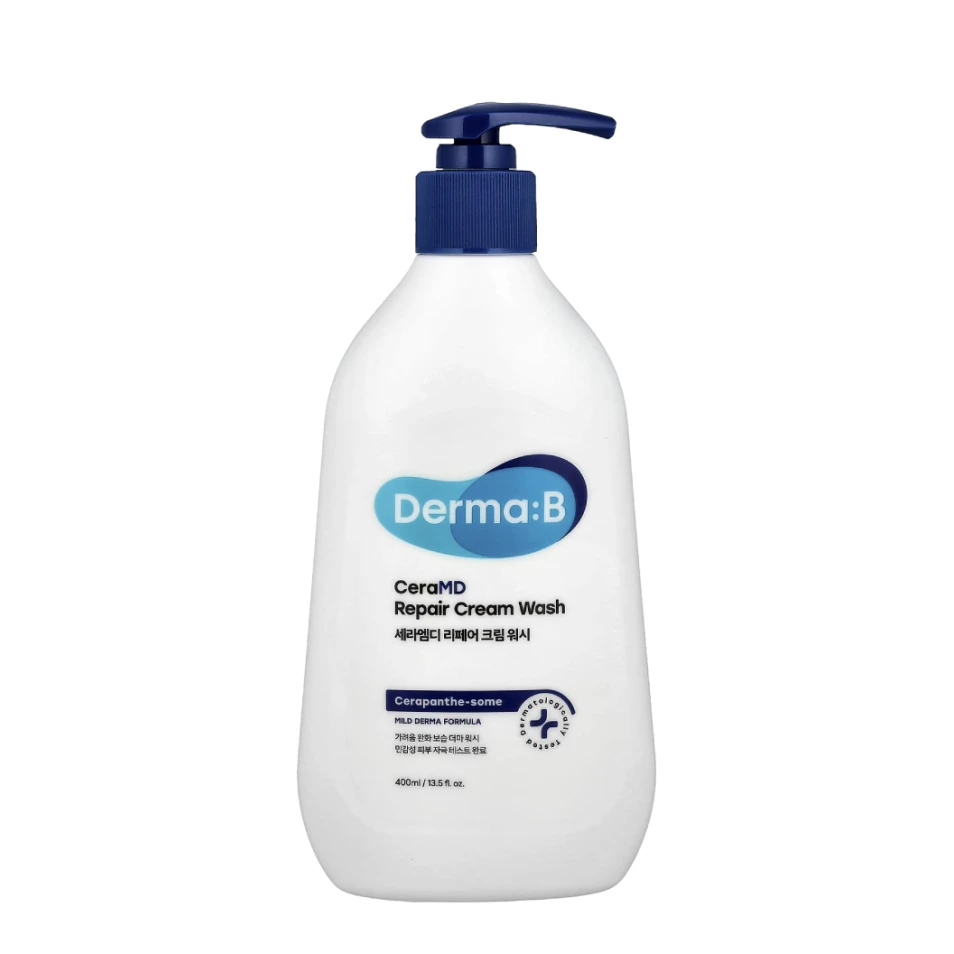 Derma:B Gel-cremă de curățare pentru față și corp CeraMD, 400 ml