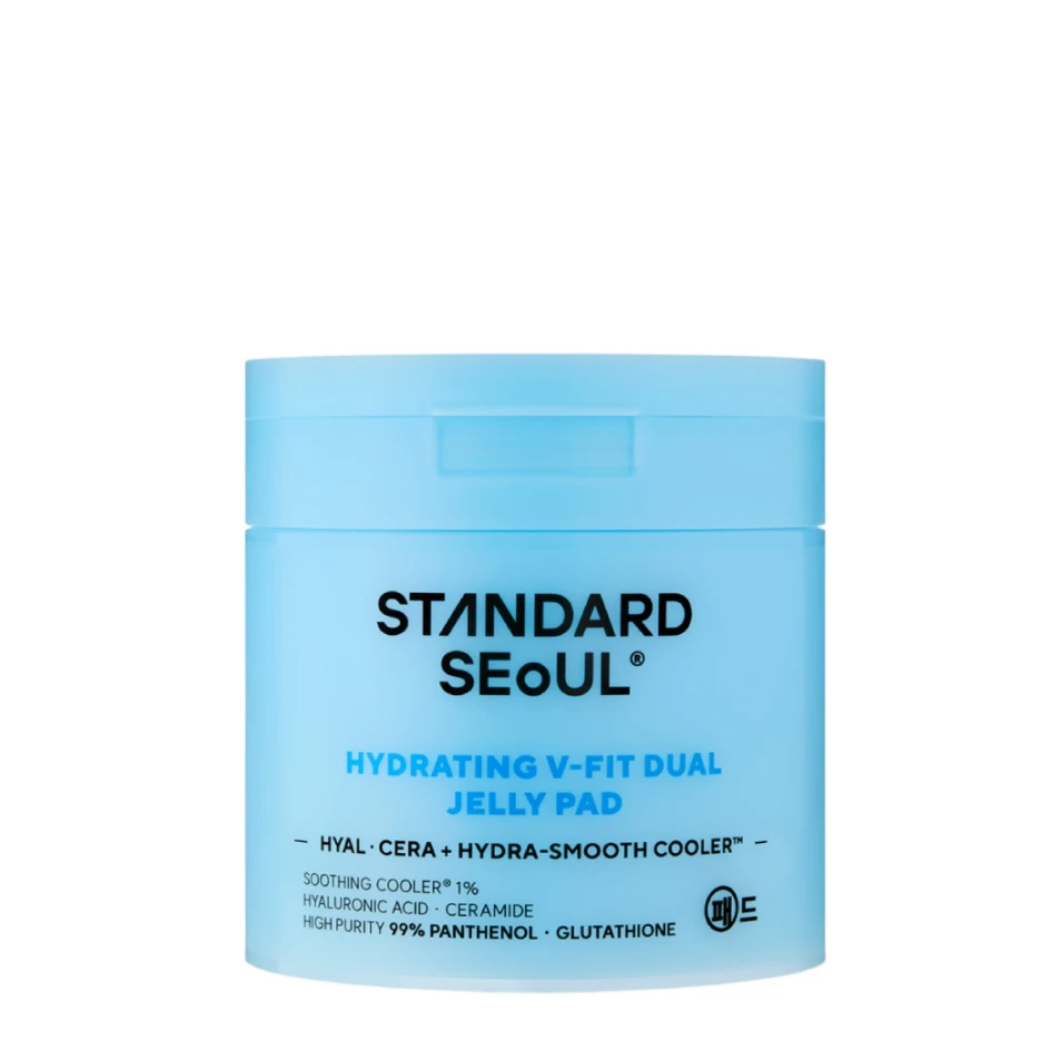 STANDARD SEOUL Discuri-toner cu efect de mască Hydrating V-Fit Dual Jelly Pad, 60 buc