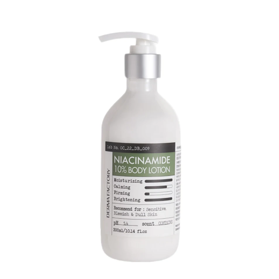 Derma Factory Loțiune calmantă pentru corp Niacinamide 10%, 300 ml