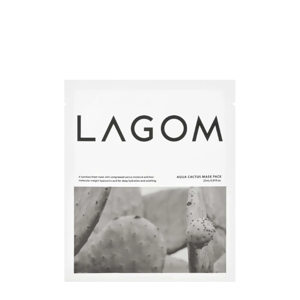 LAGOM Тканевая маска Aqua Cactus Mask Pack, 1 шт