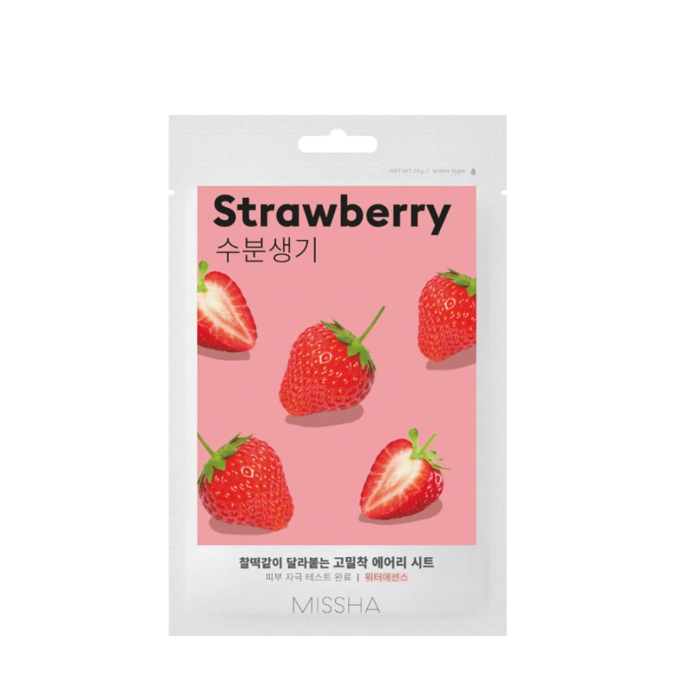 Missha Mască hidratantă din țesătură Airy Fit Strawberry, 1 buc