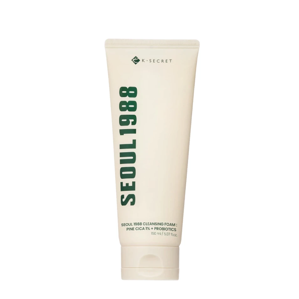 K-SECRET Spumă de curățare SEOUL 1988 Cleansing Foam Pine Cica 1% + Probiotics, 150 ml