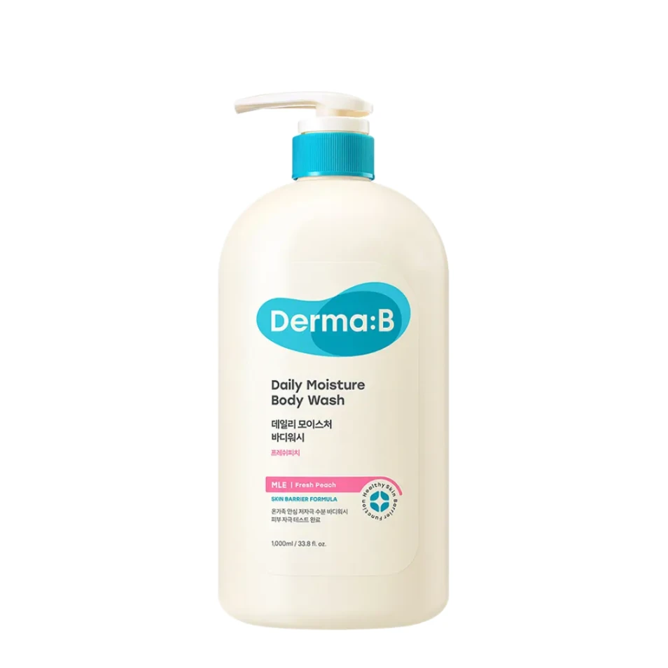 Derma:B Gel de duș hidratant Daily Moisture Fresh Peach, 1000 ml