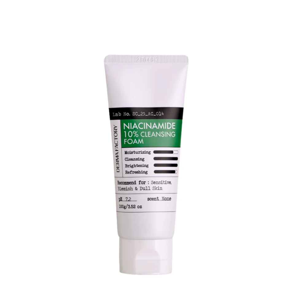 Derma Factory Spumă de curățare Niacinamide 10%, 100 g