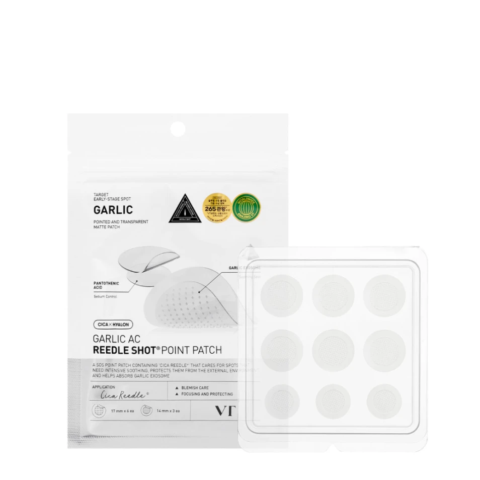 VT COSMETICS Patch-uri antiinflamatorii Garlic AC Reedle Shot Point Patch, 9 buc