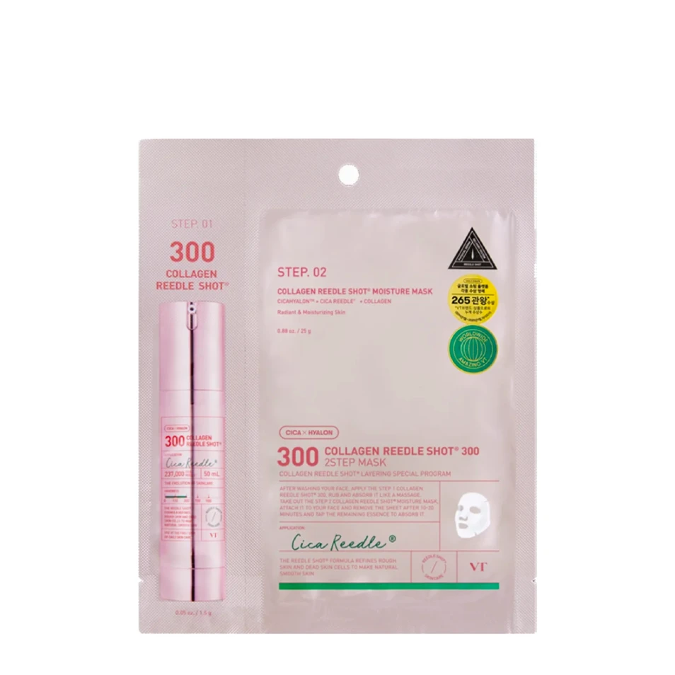 VT COSMETICS Mască de față bifazică Collagen Reedle Shot 300 2Step, 1 buc
