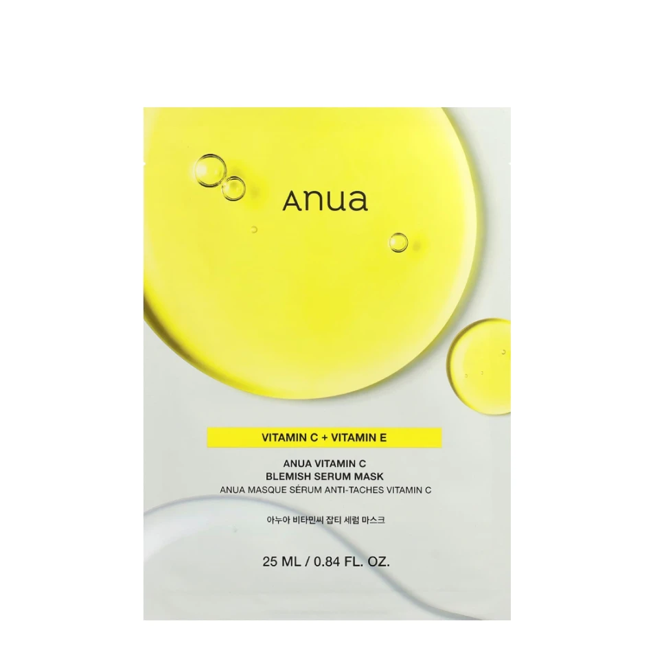 Anua Mască din țesătură Vitamin C Blemish Serum Mask, 1 buc