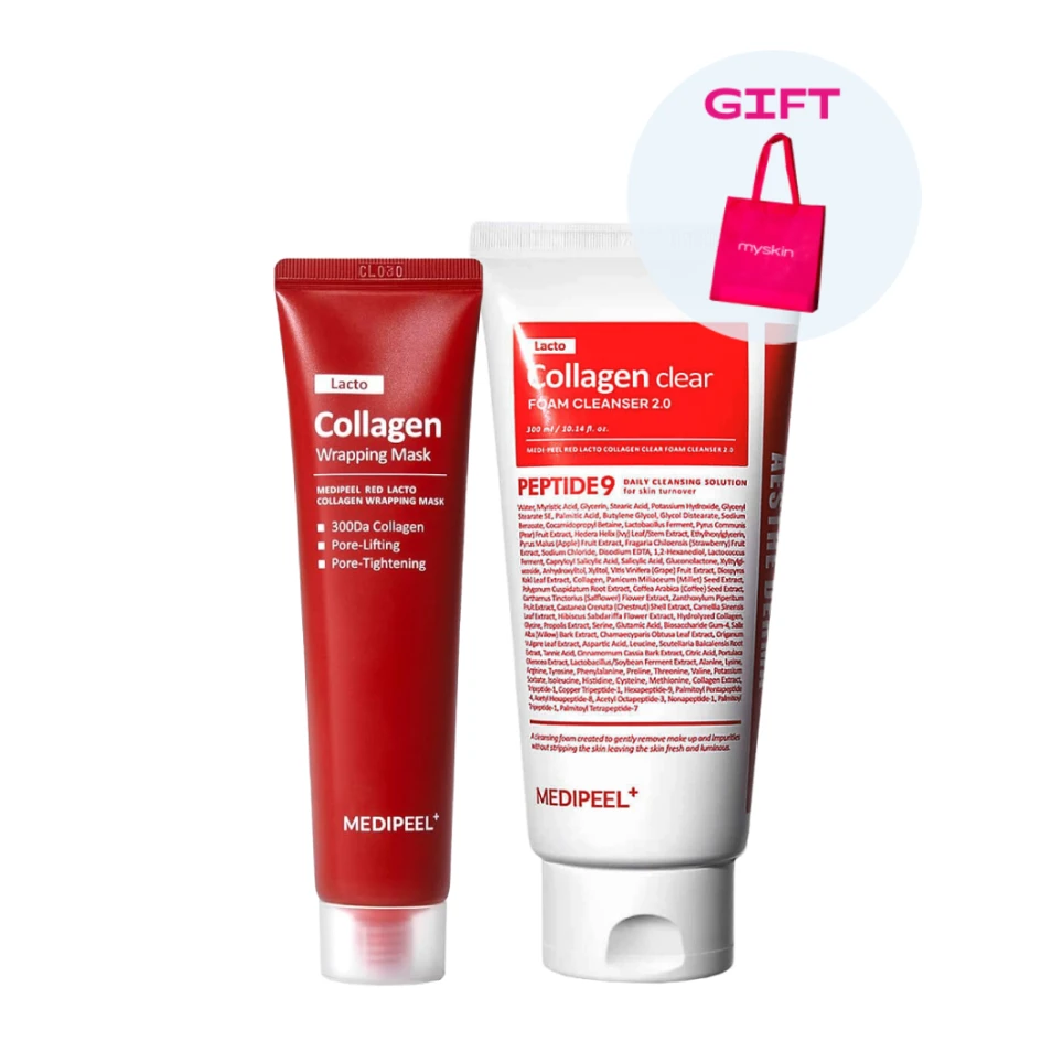 MEDIPEEL Set pentru curățarea porilor Red Lacto Collagen Skin Essentials, 2 buc.
