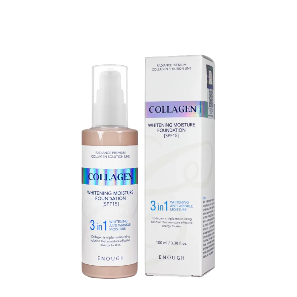 Enough Увлажняющий тональный крем Collagen Whitening SPF 15, 100 мл