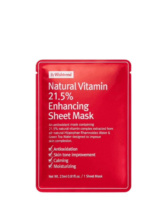 By Wishtrend Mască din țesătură Natural Vitamin 21,5%, 1 шт