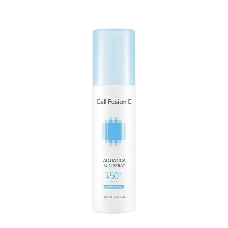 Cell Fusion C Spray cu protecție solară Aquatica Sun Spray SPF50+ PA++++, 100 ml