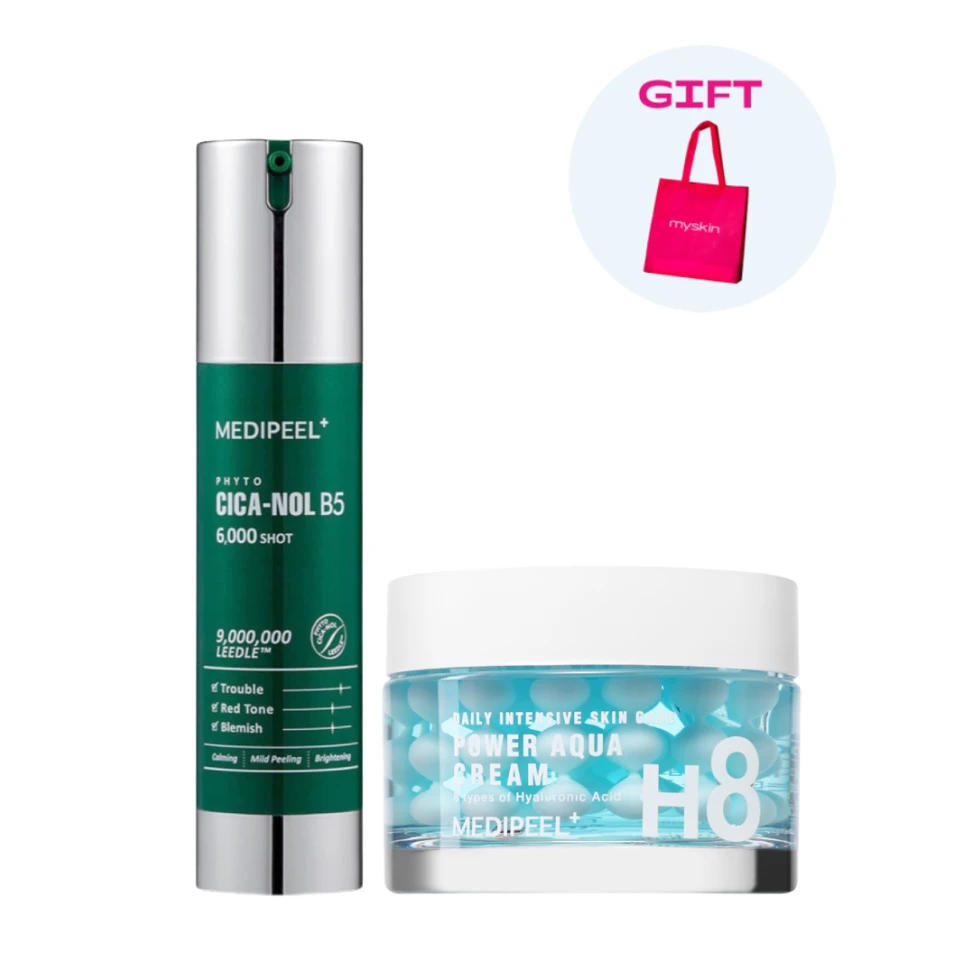 MEDIPEEL Set pentru strălucirea tenului Phyto Cica-Nol & Power Aqua, 2 buc