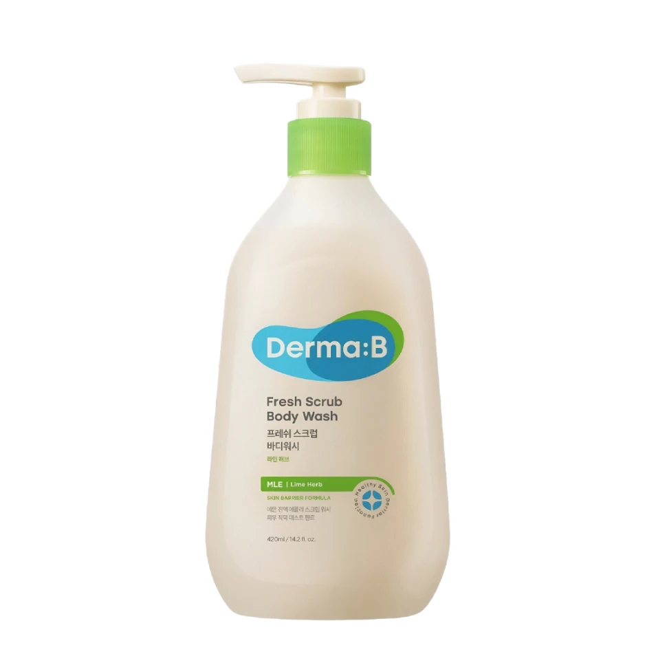 Derma:B Gel-scrub revigorant pentru corp Fresh Scrub Body Wash, 420 ml