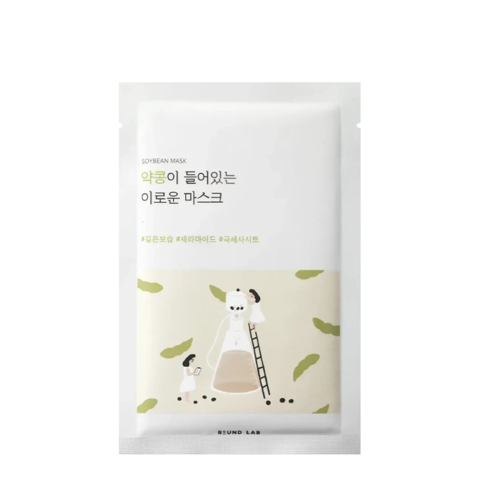 ROUND LAB Mască hrănitoare din țesătură Soybean, 1 buc