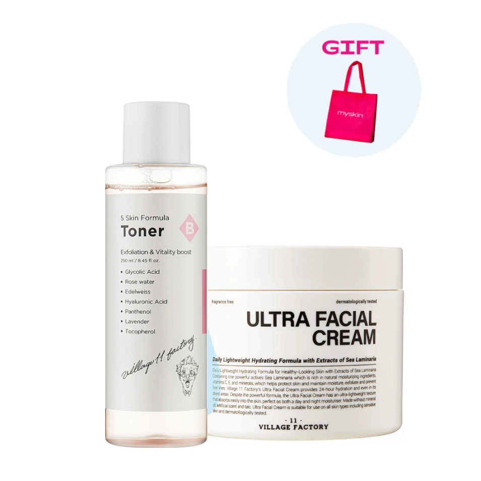 Village 11 Factory Set pentru îngrijirea tenului Skin Formula Care Duo, 2 buc