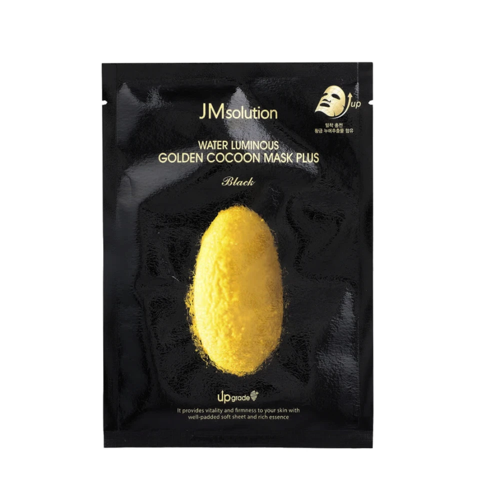 JMsolution Mască rejuvenantă din țesătură Water Luminous Golden Cocoon Mask Plus Black, 1 buc
