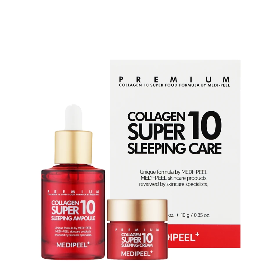 MEDIPEEL Set pentru față Collagen Super 10 Sleeping Care, 2 buc