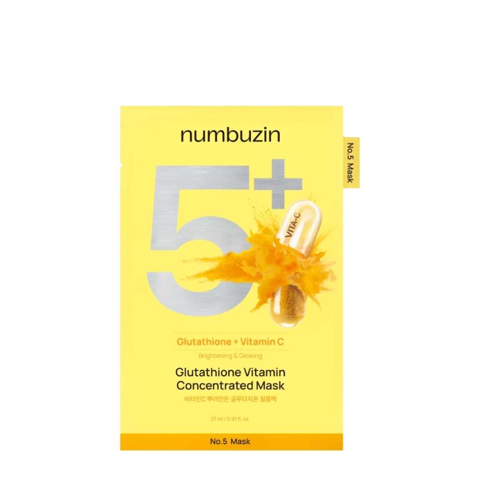 Numbuzin Mască din țesătură No.5 Glutathione Vitamin, 27 ml