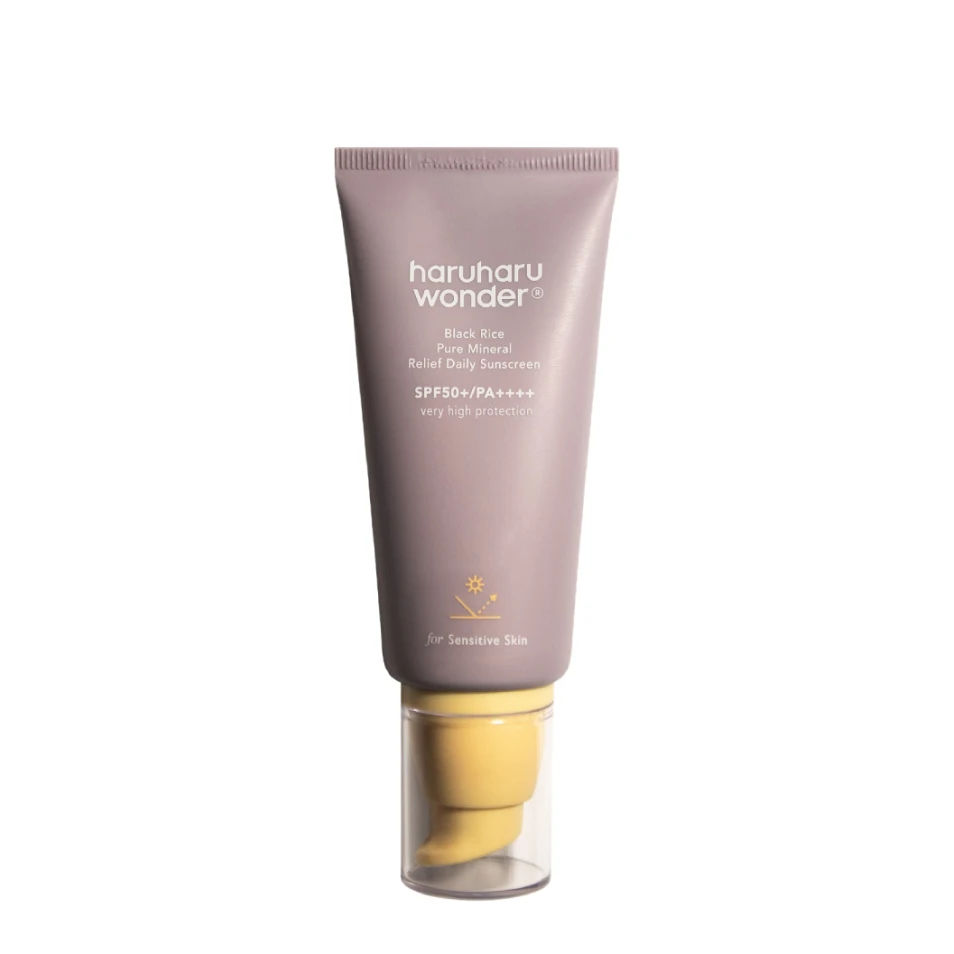 Haruharu Wonder Солнцезащитный крем Black Rice Pure Mineral Relief Daily Sunscreen SPF50+ PA++++, 50 мл
