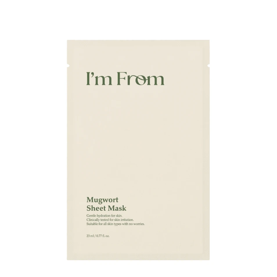 I'm From Mască din țesătură Mugwort Sheet Mask, 23 ml