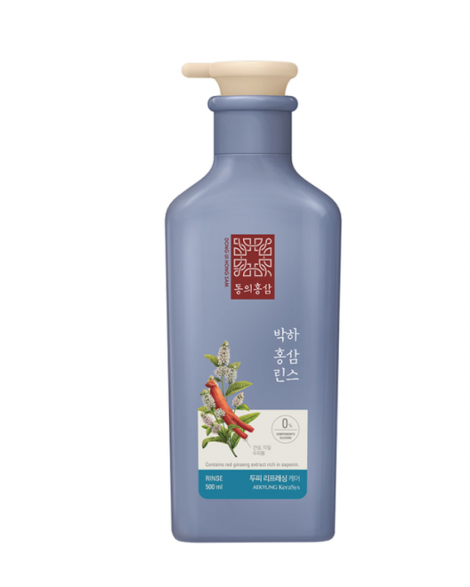Kerasys Conditioner anti-matreata cu menta si ginseng  Dong Ui Hong Sam Peppermint Red Ginseng Rinse, 500 ml