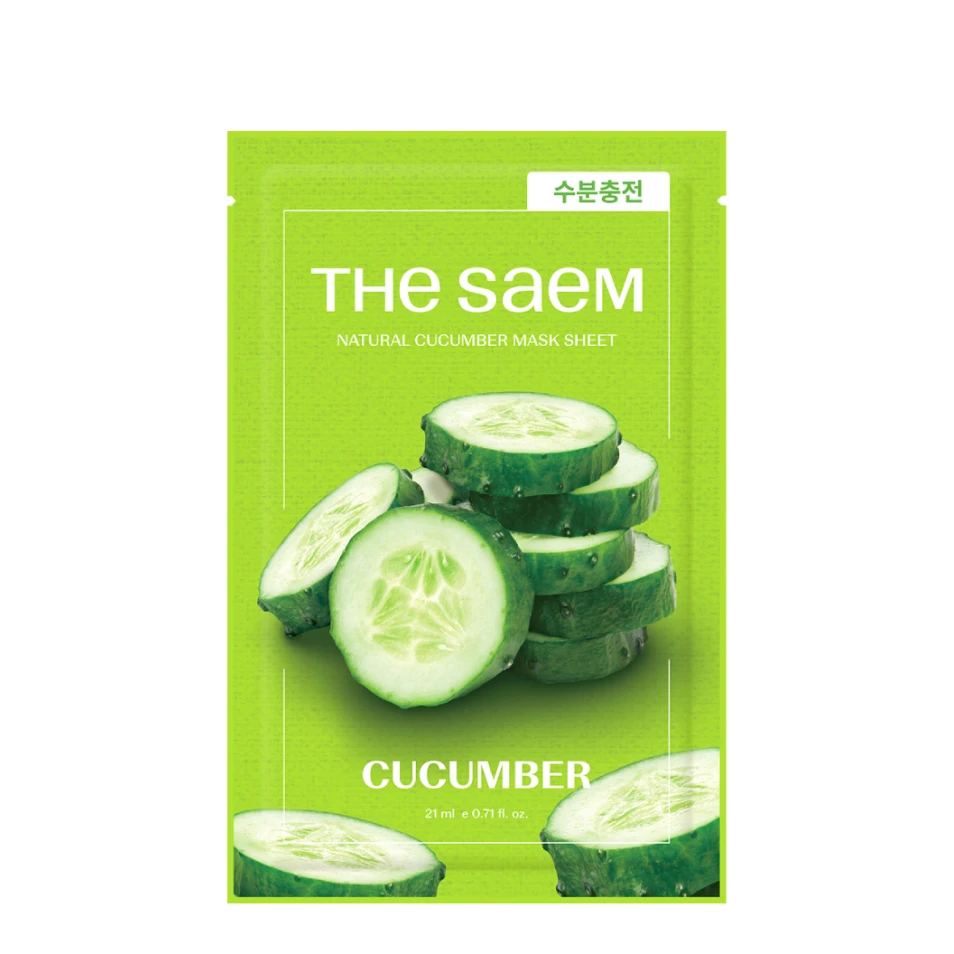 the SAEM Mască hidratantă din țesătură Natural Cucumber, 1 buc