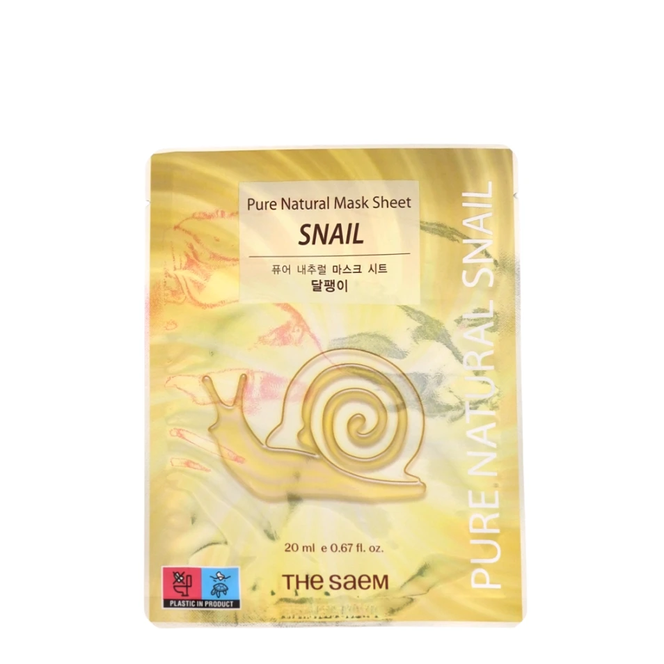 the SAEM Mască regeneratoare din țesătură Snail Pure Natural, 20 ml