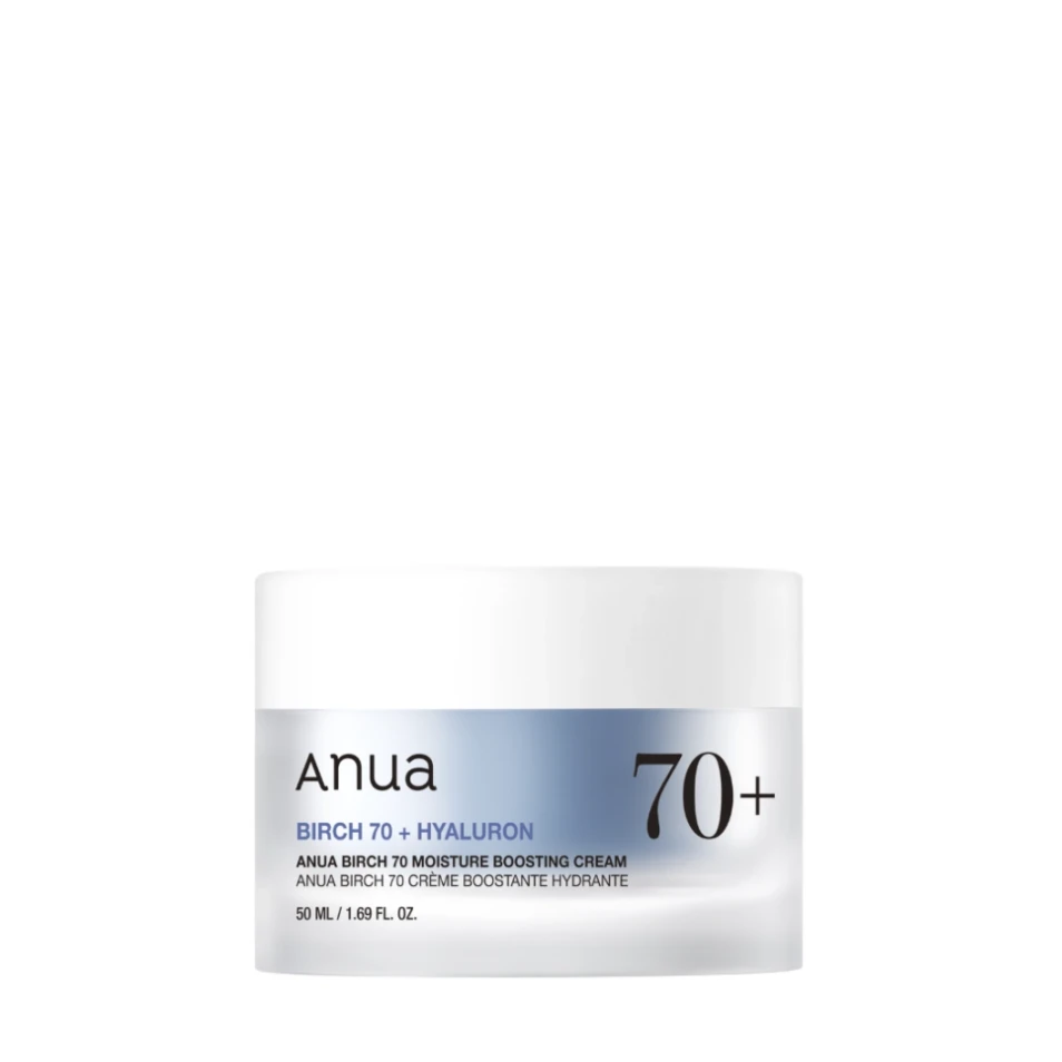 Anua Cremă hidratantă de față Birch 70+ Hyaluron, 50 ml