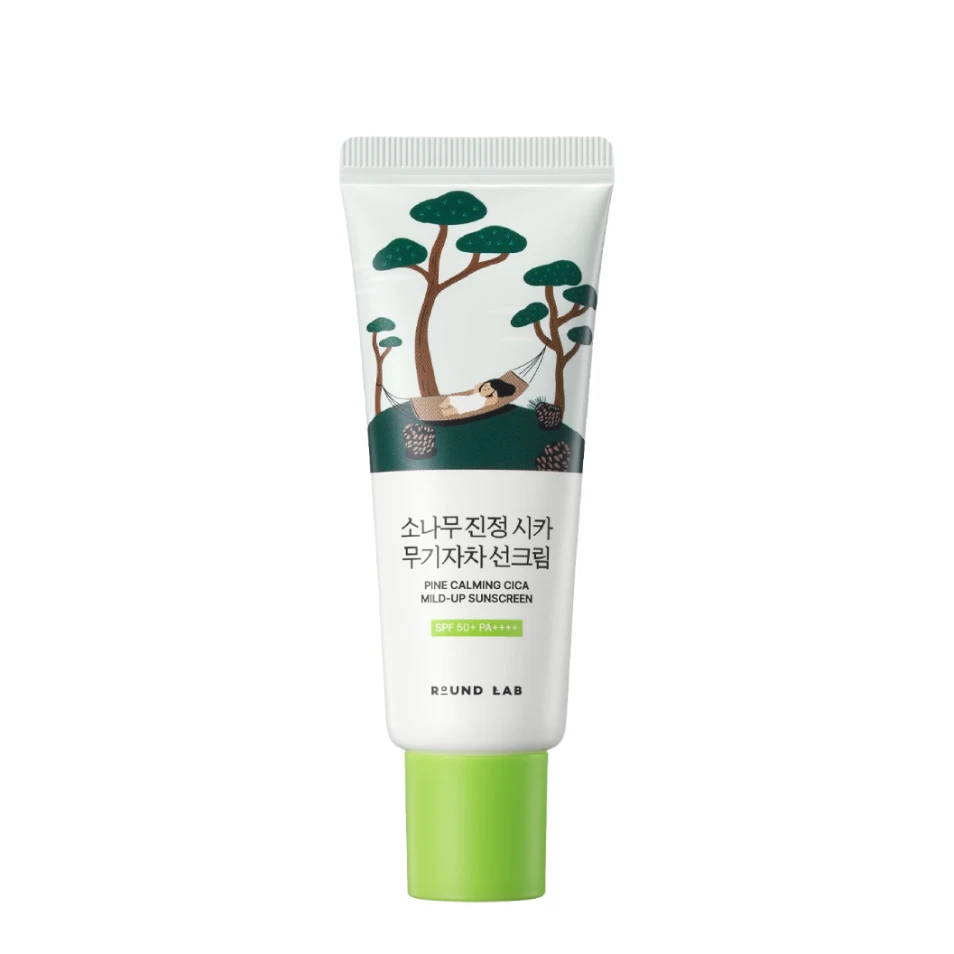 ROUND LAB Cremă cu protecție solară Pine Calming Cica Mild-Up, 40 ml