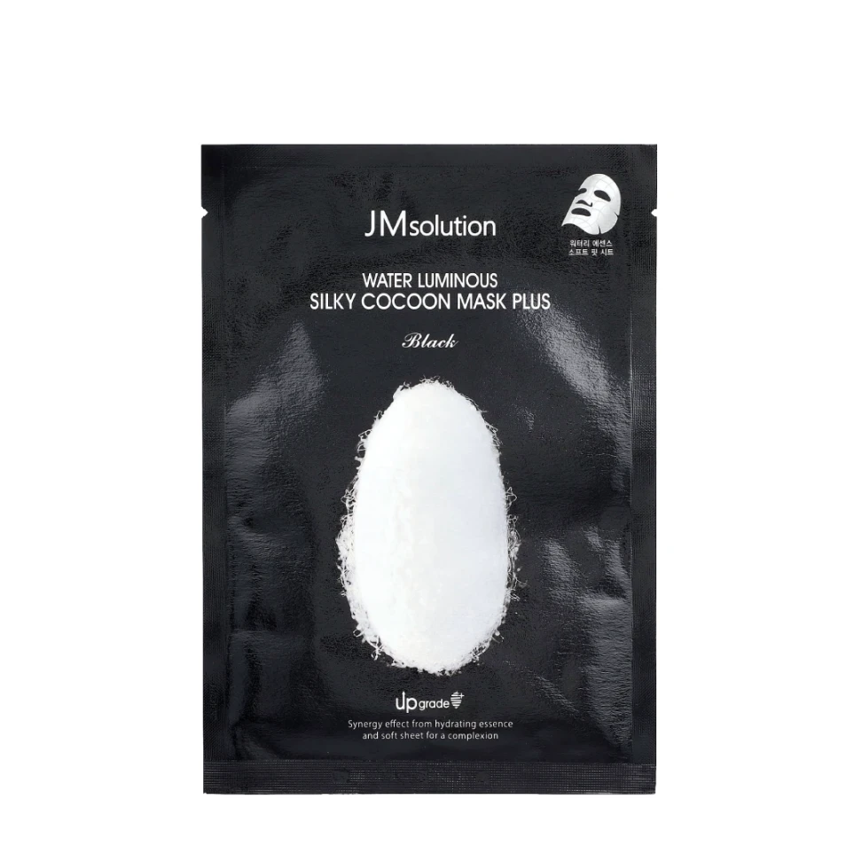 JMsolution Mască din țesătură Water Luminous Silky Cocoon Black, 1 buc