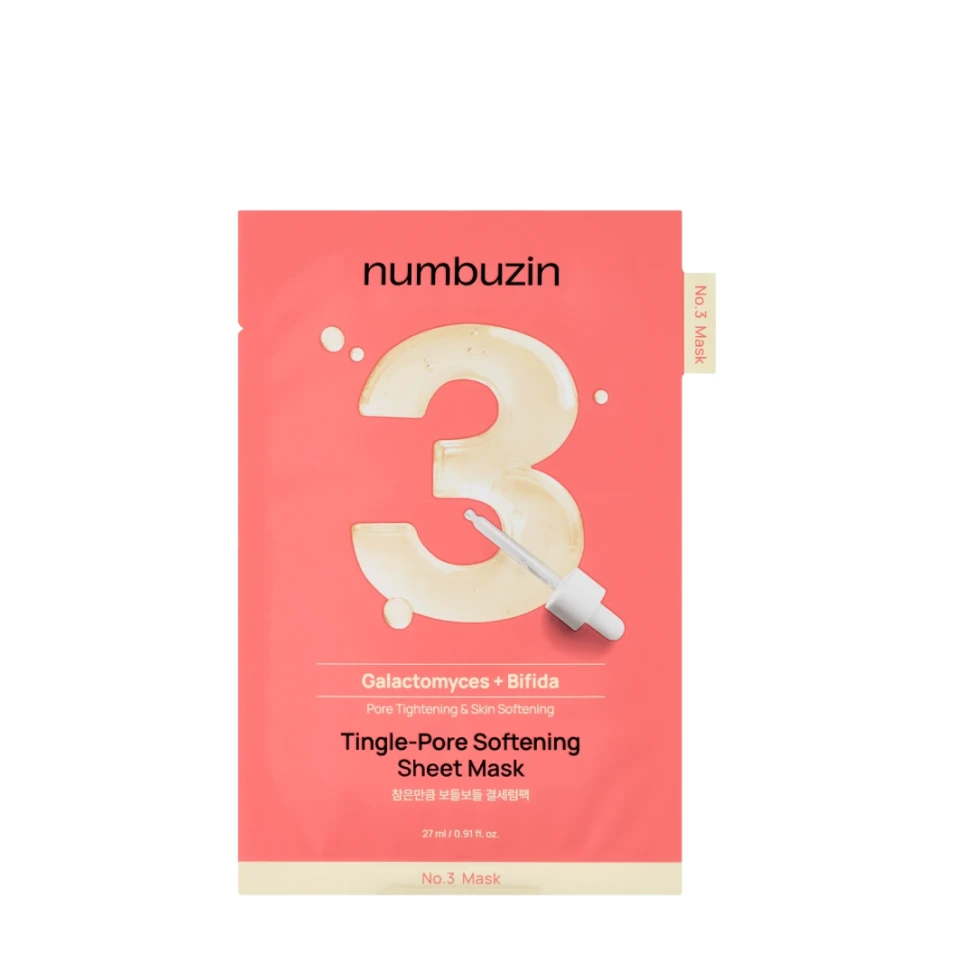 Numbuzin Mască din țesătură No.3 Tingle-pore Softening, 27 ml